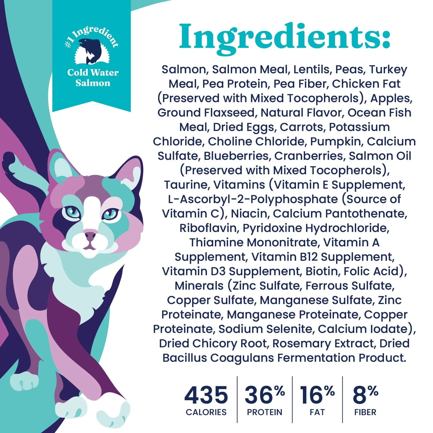 Solid Gold Let's Stay In Grain-Free Salmon Lentil and Apple Indoor Dry Cat Food - 6 Lbs - Image 5