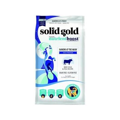 Solid Gold NutrientBoost Bark At The Moon Grain-Free Muscle Gut and Immune Beef Egg and Pea Dry Dog Food - 3.75 Lbs