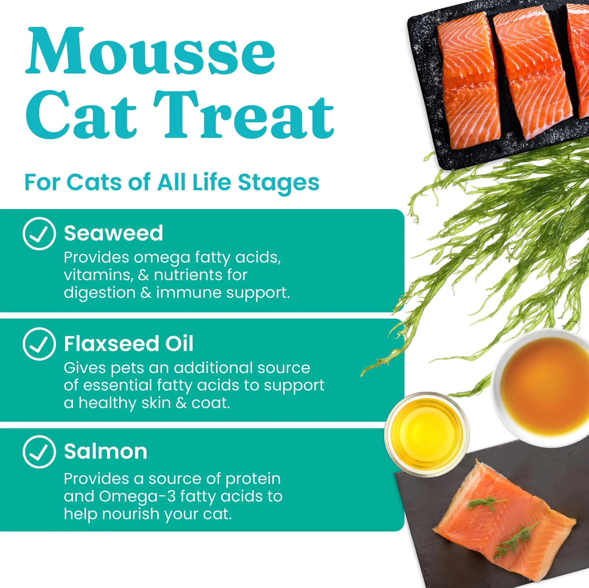 Solid Gold SeaMeal Squeeze Squeezable Mousse Chicken and Tuna with Gravy Cat Treats - Assorted Pack - 2 Oz - Case of 24 - Image 2