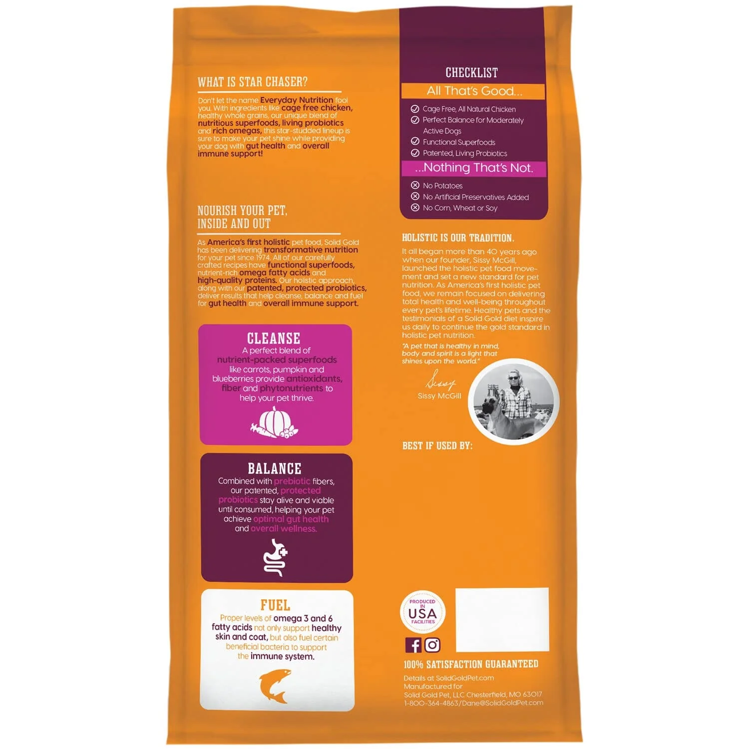 Solid Gold Star Chaser Chicken and Brown Rice with Vegetables Adult Dry Dog Food - 24 Lbs - Image 7