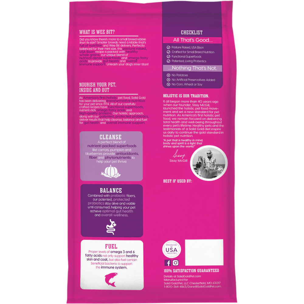 Solid Gold Wee Bit Small Breed Dry Dog Food - Image 2