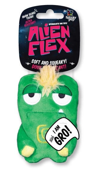 Spunky Pup Alien Flex Gro Plush Dog Toy - Image 2