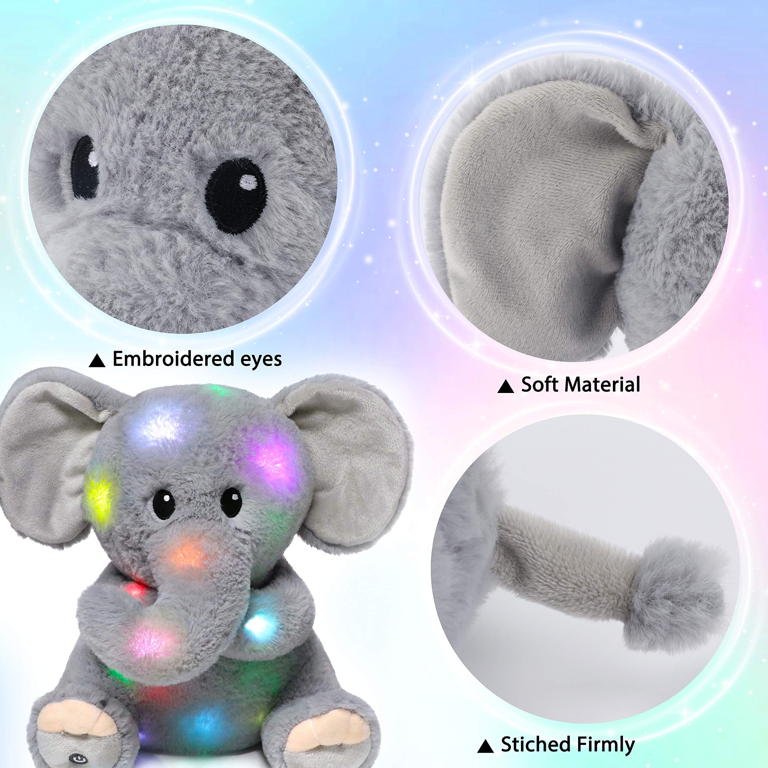 Spunky Pup Glow In the Dark Elephant Squeak and Plush Dog Toy - Small - Image 5