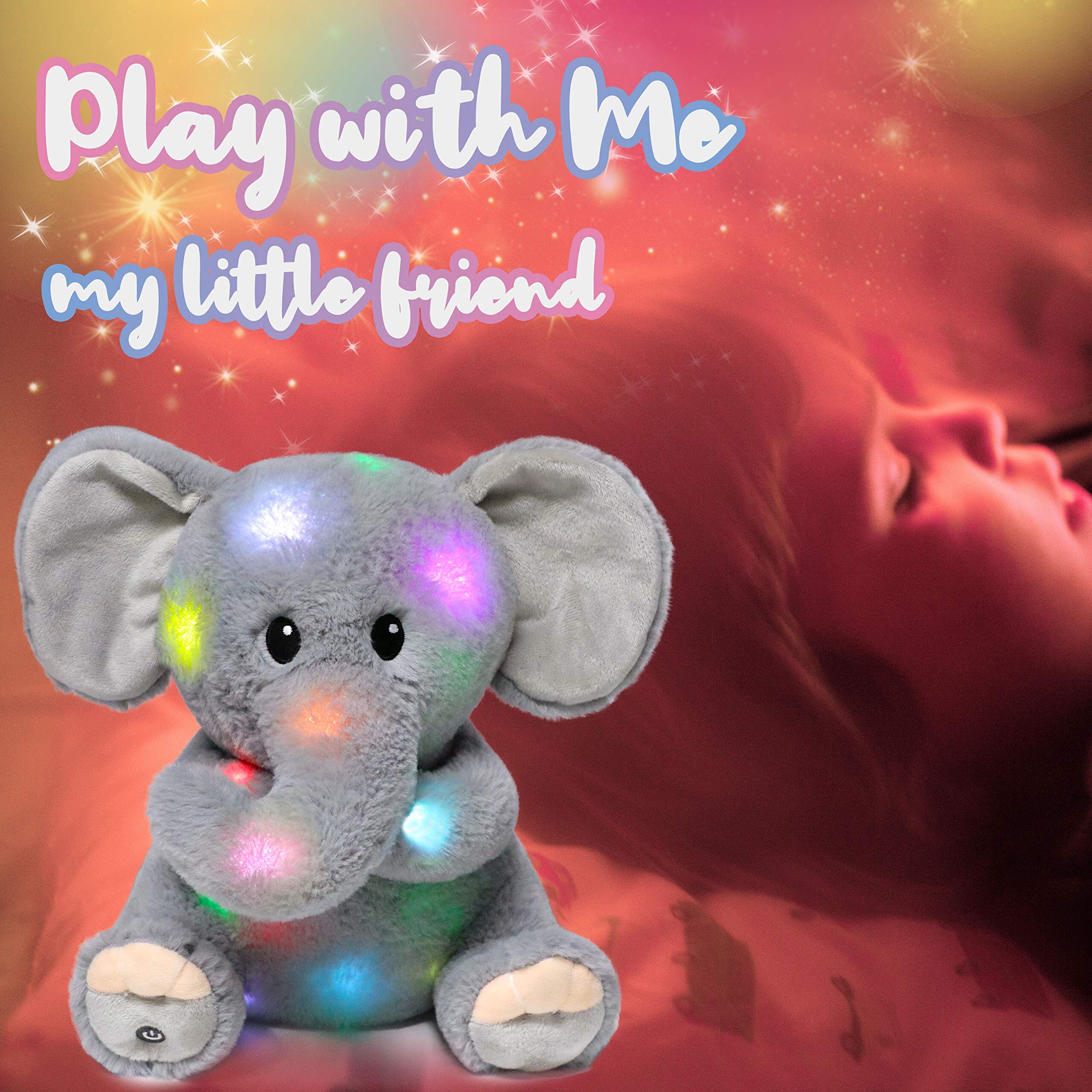 Spunky Pup Glow In the Dark Elephant Squeak and Plush Dog Toy - Small - Image 6