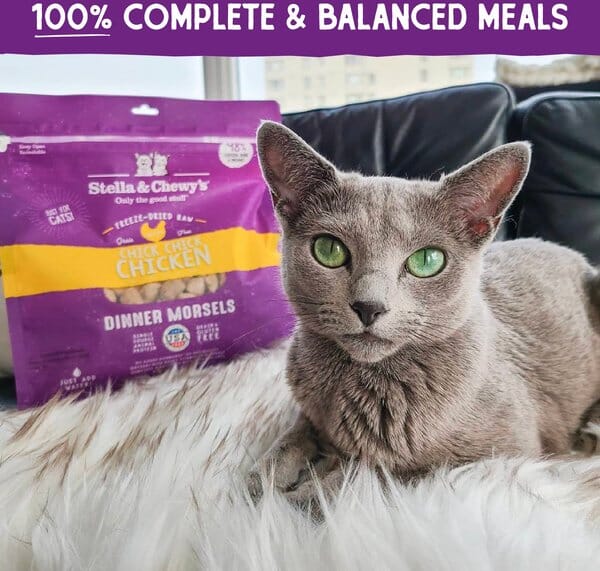 Stella & Chewy's Dinner Morsals Chicken Recipe Freeze-Dried Cat Food - 1O Oz - 8 Pack - Image 2