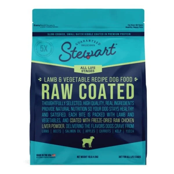 Stewart Raw Coated Small-Batch Lamb and Vegetable Freeze-Dried Raw Coated Dry Dog Food - Image 2