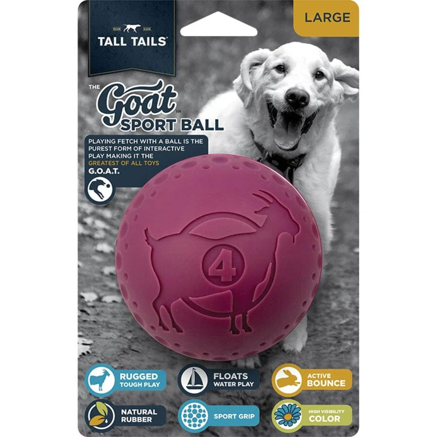 Tall Tails Goat Natural Rubber and Floating Ball Fetch Dog Toy - Image 2