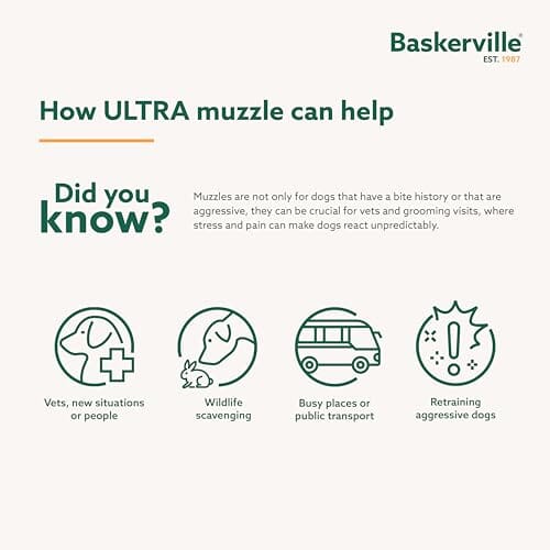 The Company of Animals Baskerville Ultra Patented Training Dog Muzzle - Black - Image 3