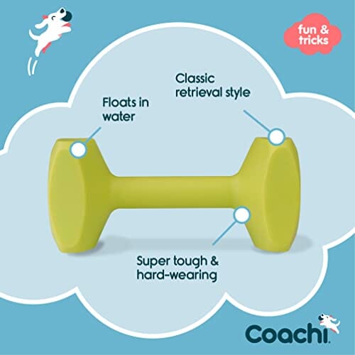 The Company of Animals Coachi Training Dumbbell Fetch and Chew Floating Dog Toy - Image 3