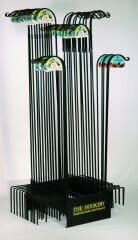 The Hookery Shepherd Hook Display Wild Bird Accessories - Black - 54 Count