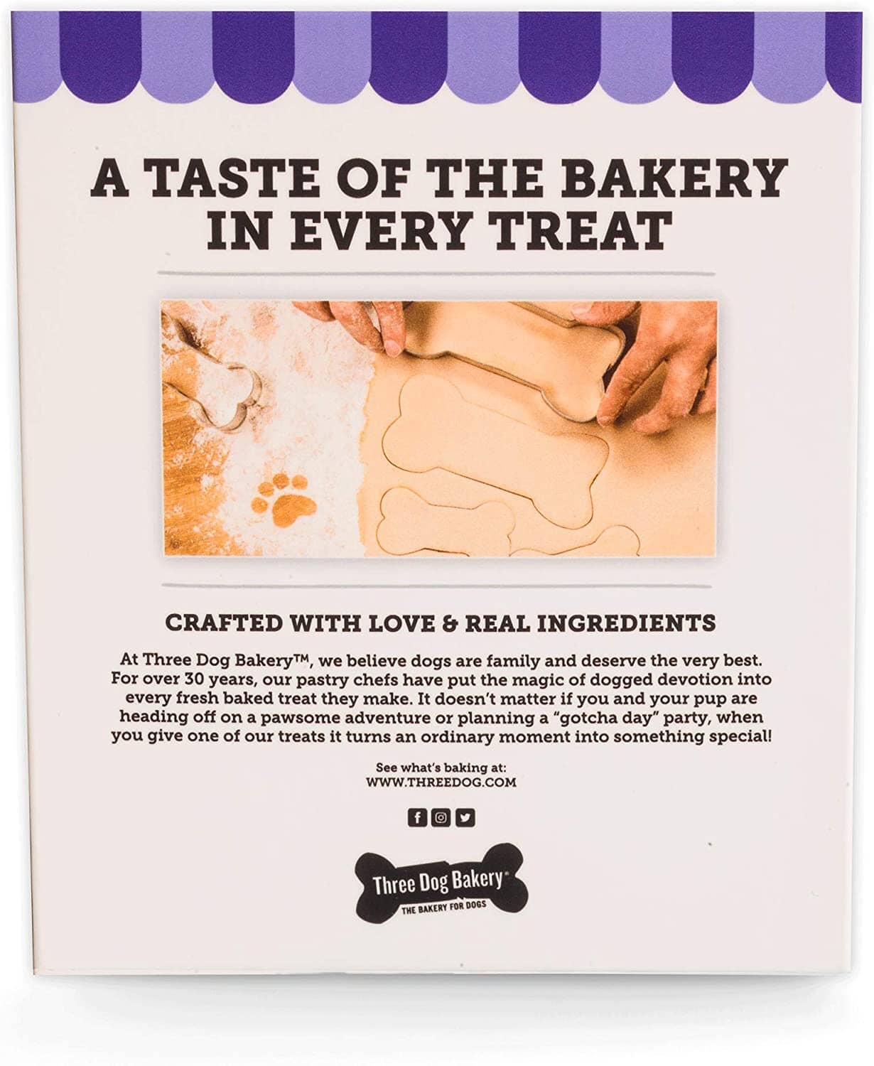 Three Dog Bakery Lick'N Crunch Sandwich Cookies Dog Biscuits Treats - Vanilla - 13 Oz - 6 Pack - Image 2