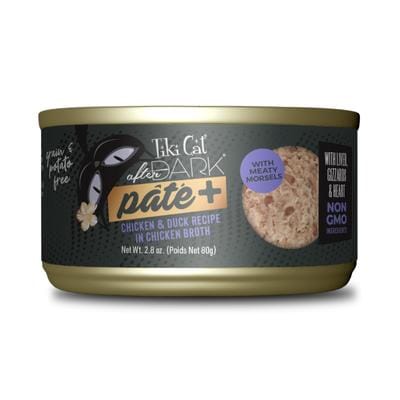 Tiki Cat After Dark Pate+ Grain-Free Chicken and Duck in Broth Adult Canned Cat Food - Image 2
