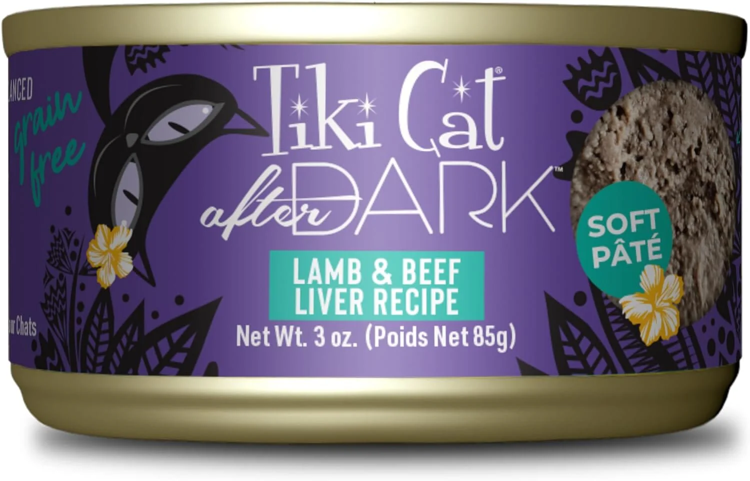 Tiki Cat After Dark Soft Pate Grain-Free Lamb and Beef Liver Adult Canned Cat Food
