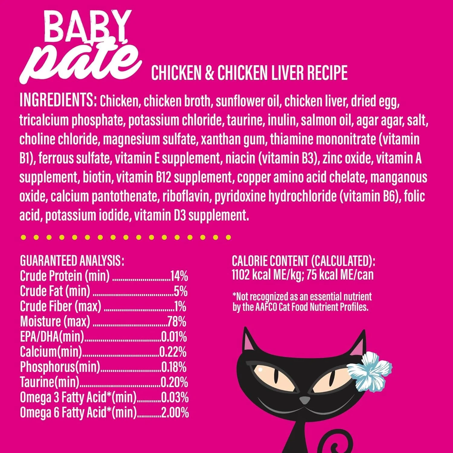 Tiki Cat Baby Pate Grain-Free Minced Chicken and Chicken Liver Kitten Canned Cat Food - 2.4 Oz - Case of 12 - Image 3