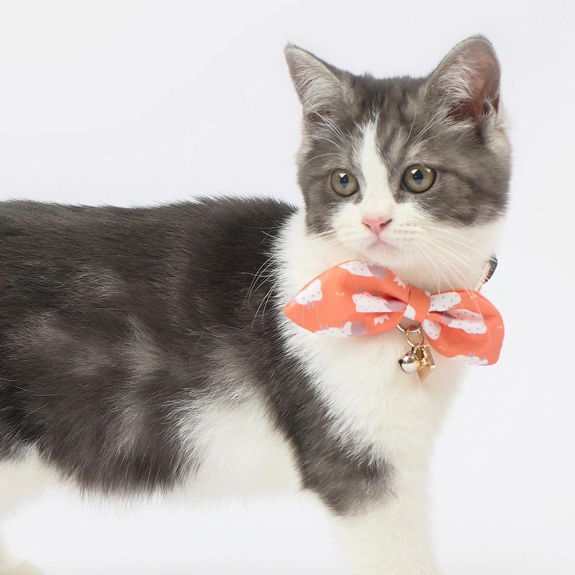 Touchcat ® Shepherd Patterned Designer Cat Collar with Bow - Image 3