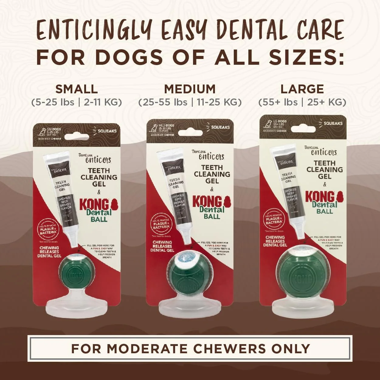 Tropiclean Enticers Smoked Bacon Beef Brisket and Peanut Butter Honey Teeth Cleaning Gel for Dogs - Variety Pack - .5 Oz - 3 Pack - Image 3