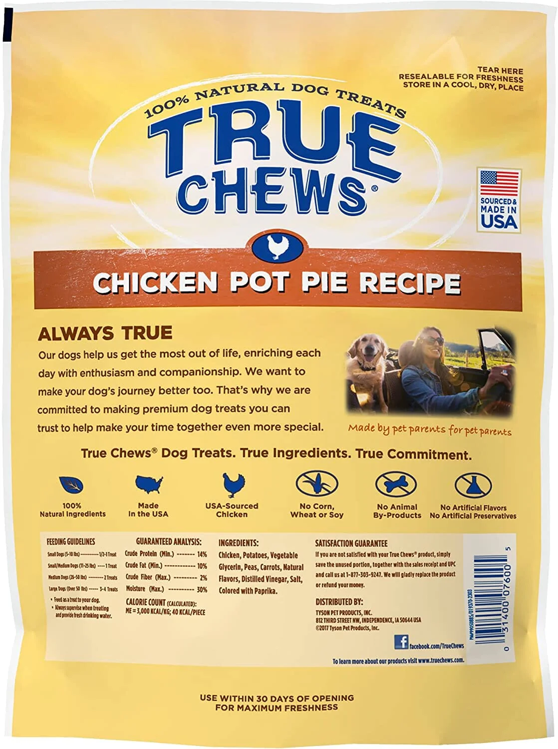 True Chews Homestyle Recipe Natural Dog Chews - Chicken Pot Pie - 12 Oz - Image 3