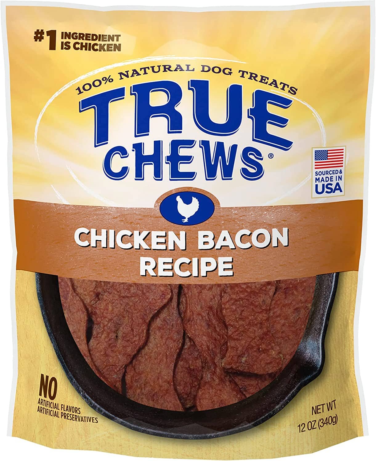True Chews Premium Recipe Natural Dog Chews - Chicken Bacon - 12 Oz