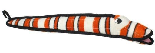 Tuffy's Ocean Creature Eel Float and Squeak Nylon and Plush Fetch Dog Toy