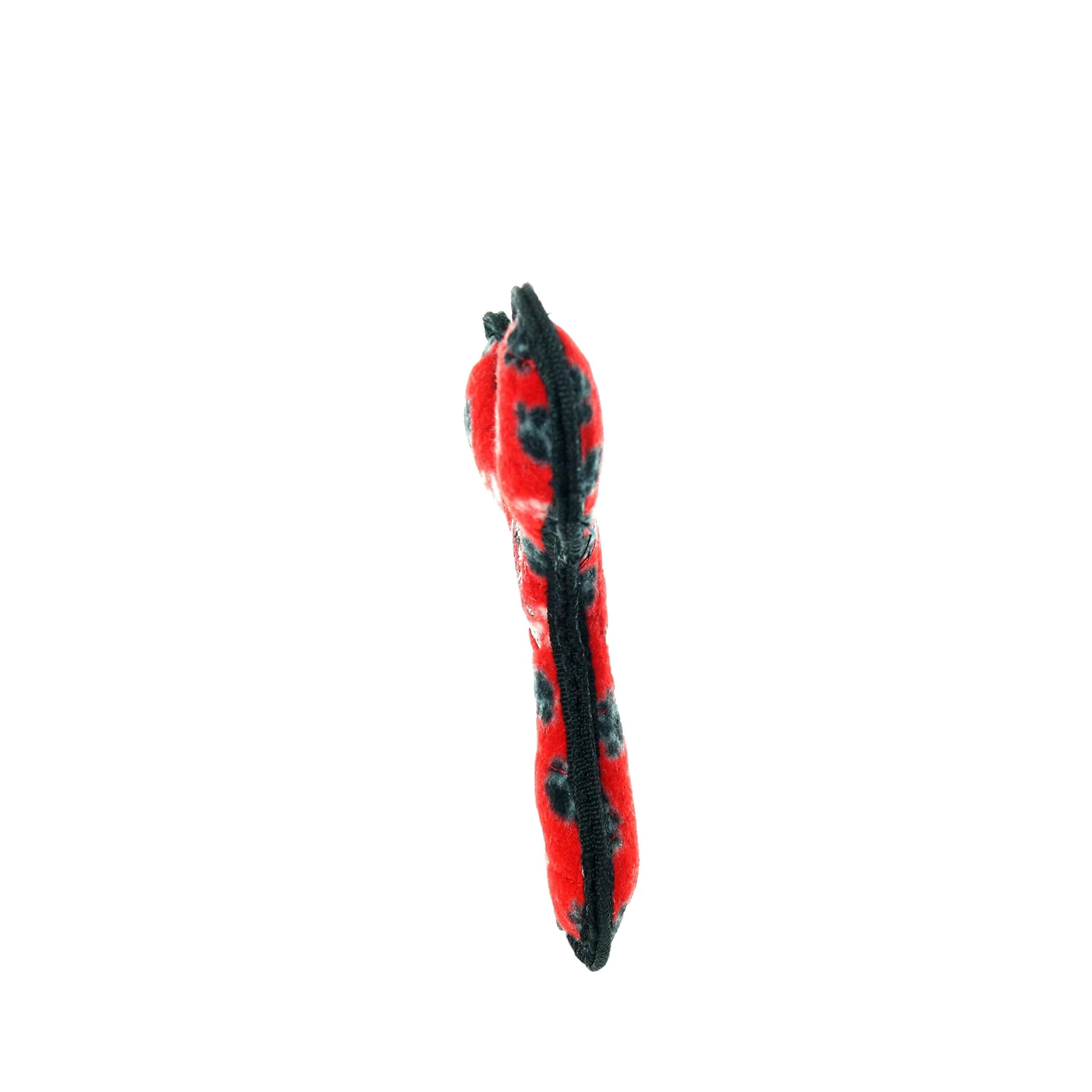 Tuffy's Ultimate Boomerang Paw-Patterned Float and Squeak Nylon and Plush Fetch Dog Toy - Red - Image 3