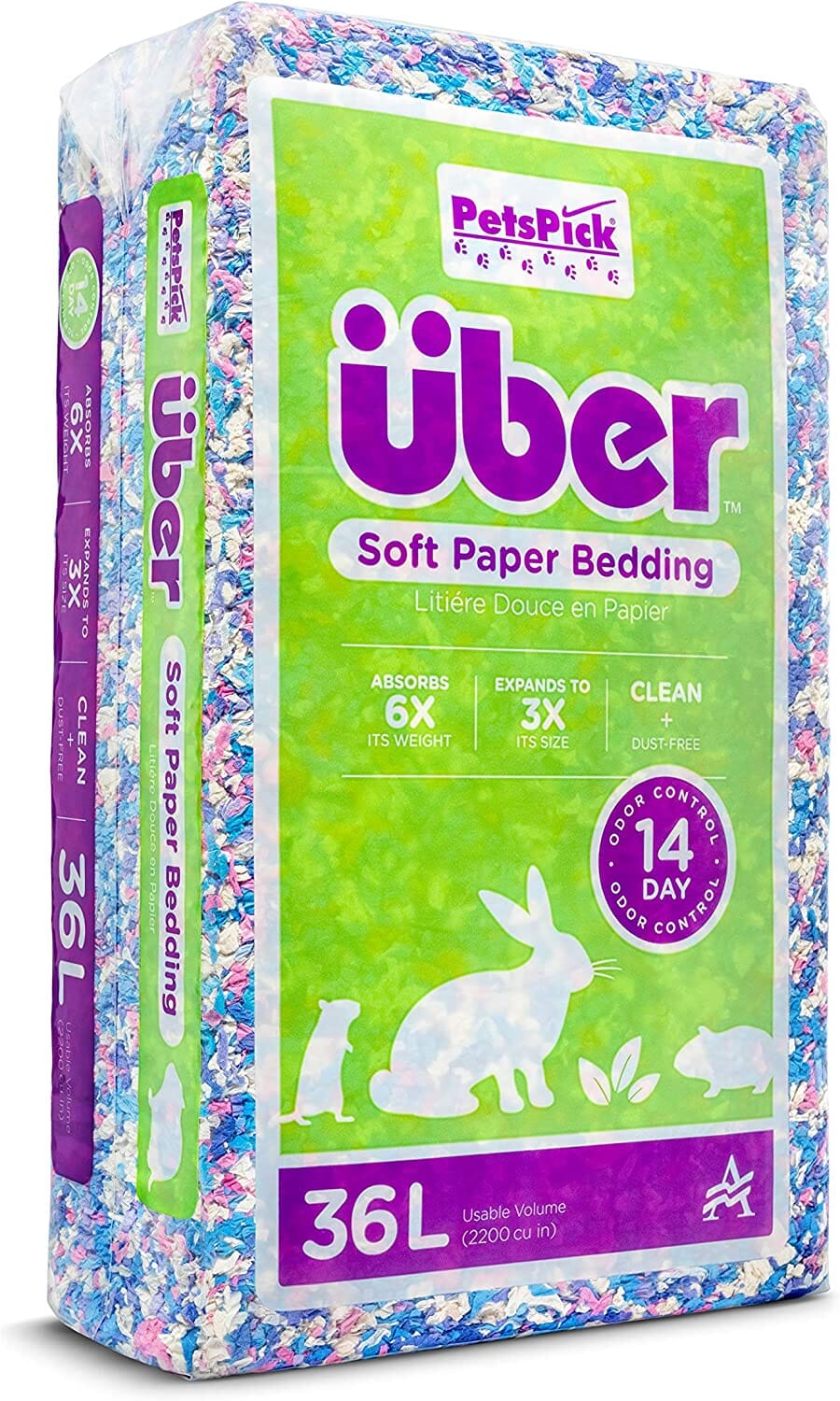 Uber Soft Paper Pet Bedding - Confetti - 36 L - Image 3