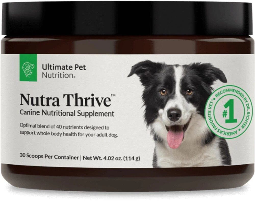 Ultimate Pet Nutrition Nutra Thrive Multi-Benefit Support with Vitamins and Minerals Powdered Dog Supplement - 4.02 Oz