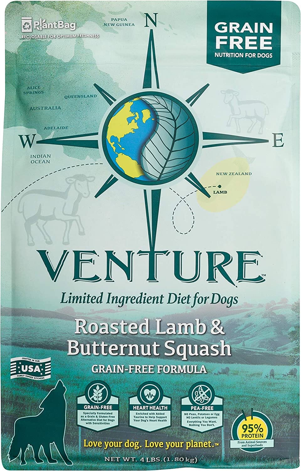 Venture Limited Ingredient Diet Grain-Free Dry Dog Food - Lamb - 4 Lbs