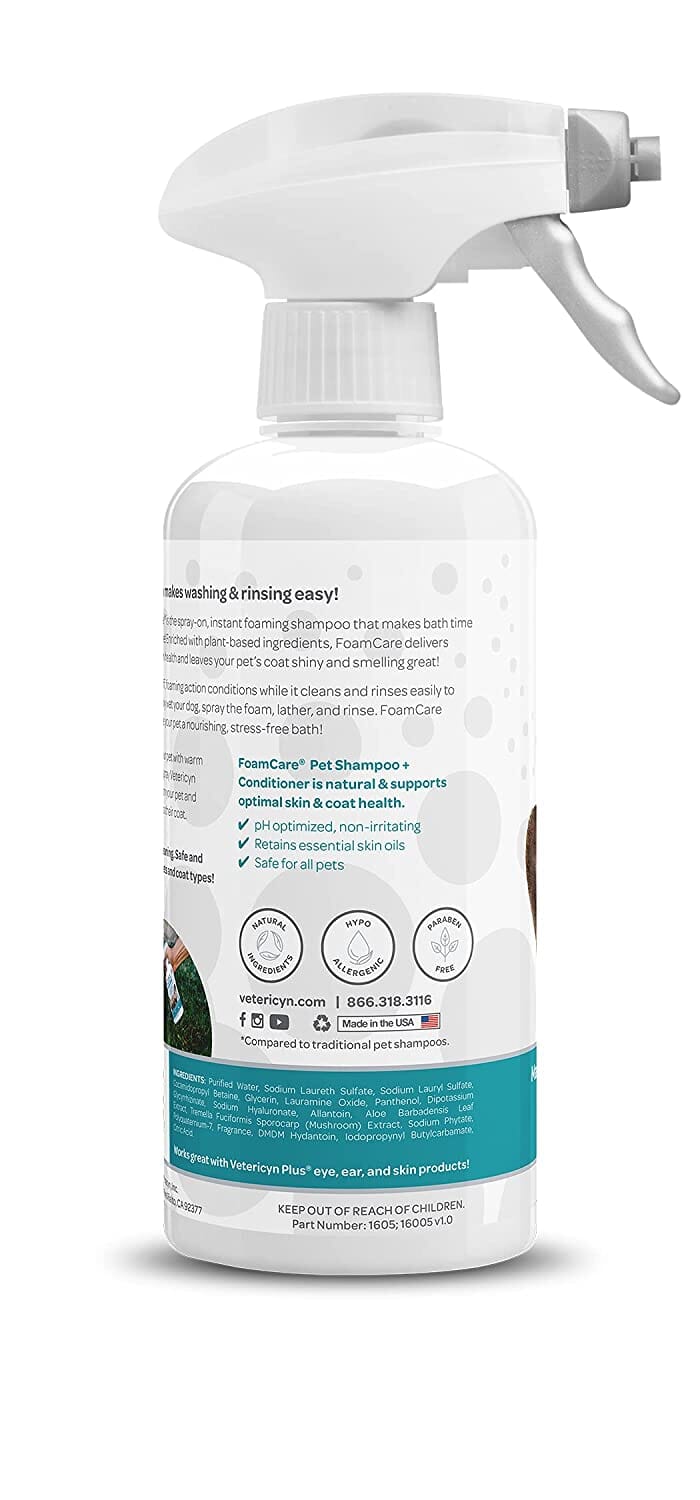 Vetericyn Foamcare Dog Shampoo & Conditioner - 16 Oz - Image 2
