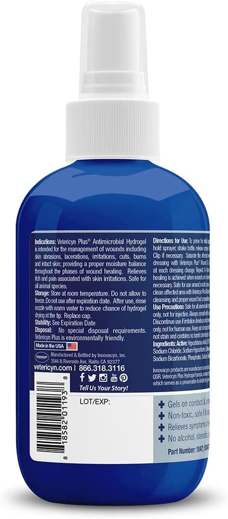 Vetericyn Plus Antimicrobial Hydrogel Dog Wound Care - 3 Oz - Image 2