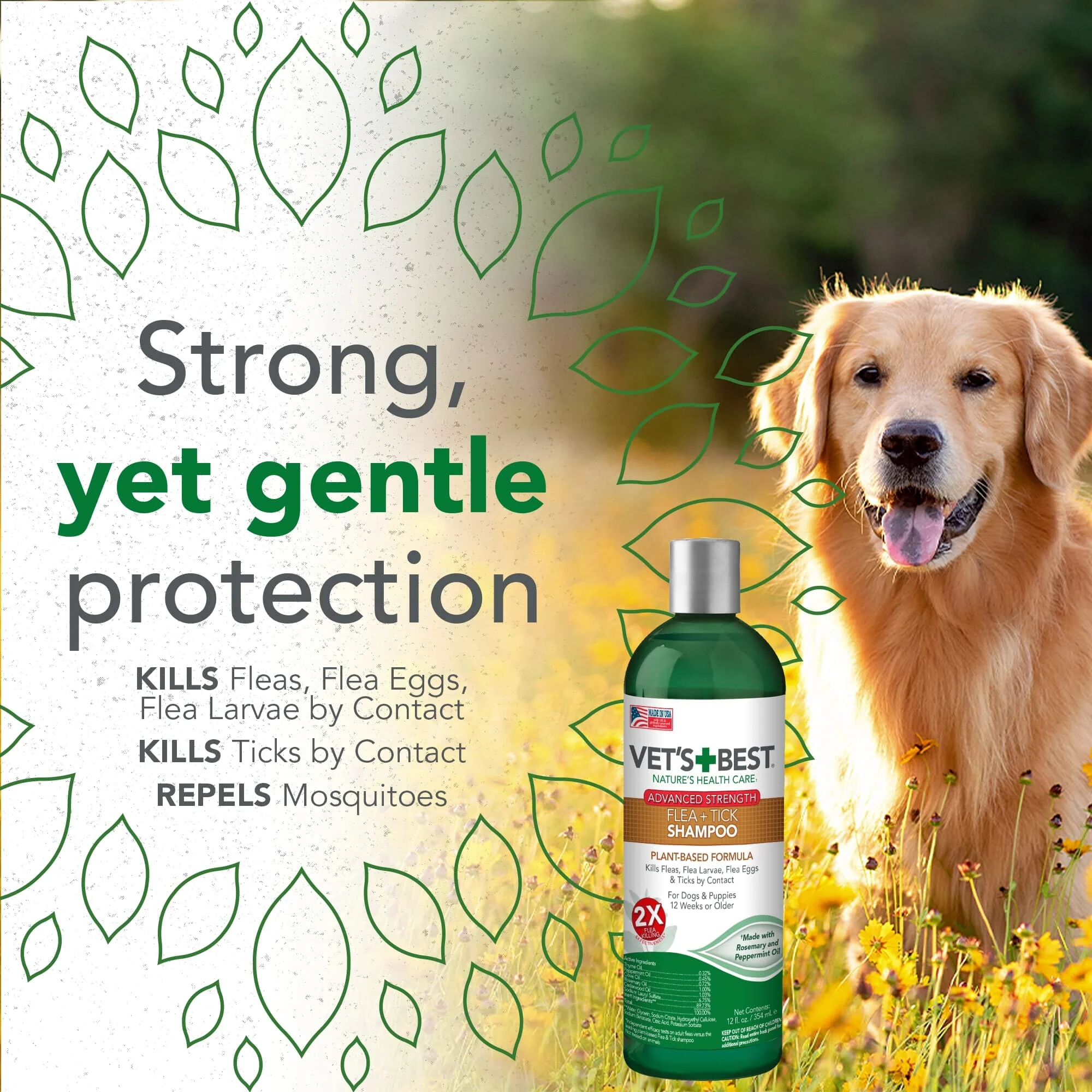 Vet's Best Advanced Strength Flea and Tick Dog Shampoo - 12 Oz - Image 4
