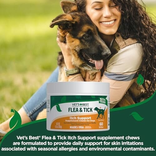 Vet's Best Flea and Tick with Itch Relief and Immune Support Soft Chew Dog Supplements - 60 Count - Image 3