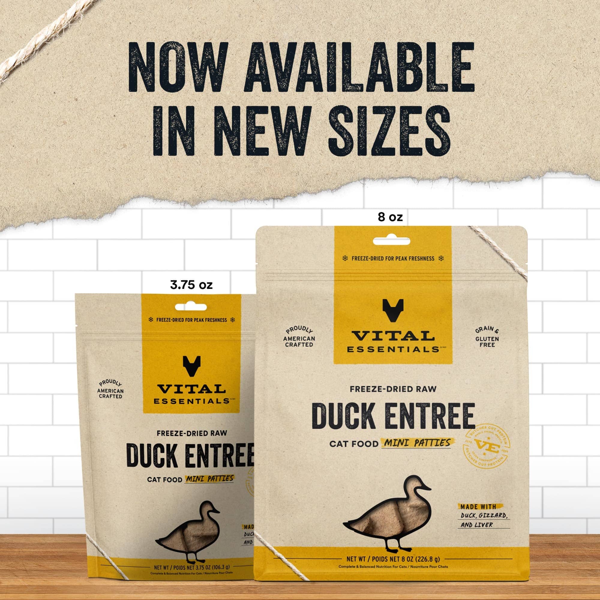 Vital Essential's Grain-Free Duck Entrée Mini Patties Freeze-Dried Cat Food - 8 Oz - Image 3