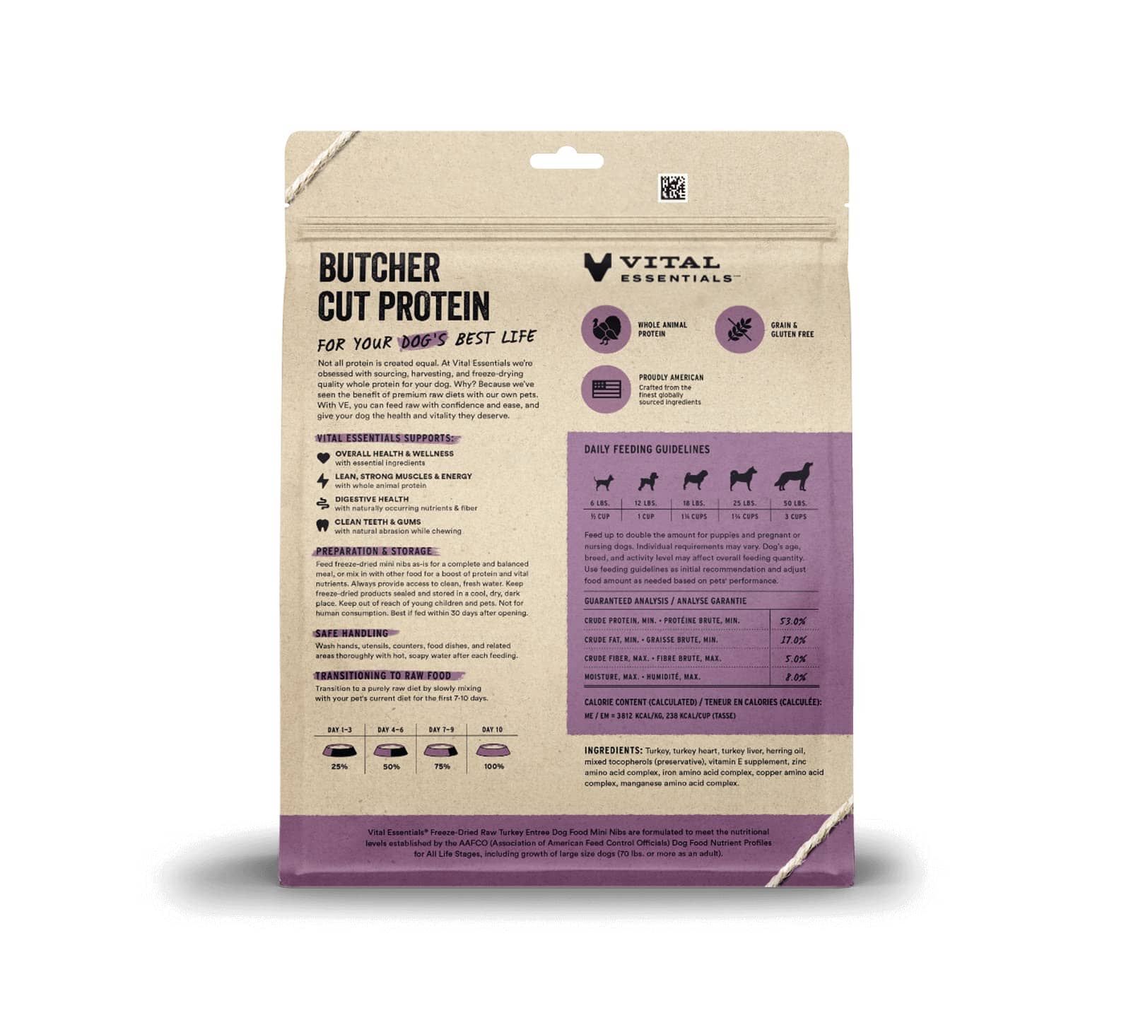 Vital Essential's Grain-Free Turkey Entrée Mini Nibs Freeze-Dried Cat Food - 12 Oz - Image 2