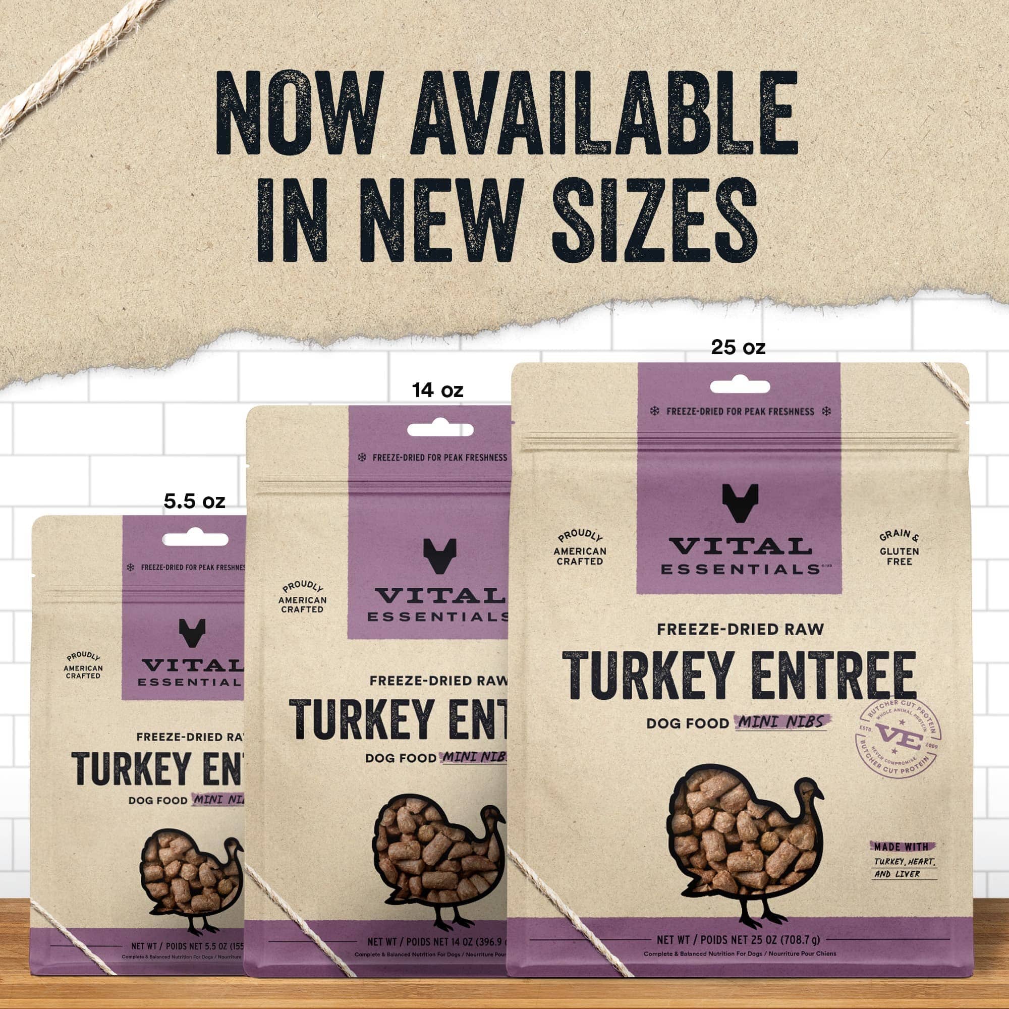 Vital Essential's Grain-Free Turkey Entrée Mini Nibs Freeze-Dried Cat Food - 12 Oz - Image 3