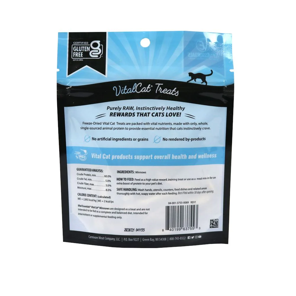Vital Essentials Vital Cat Freeze Dried Grain Free Minnows Cat Treats - Image 3
