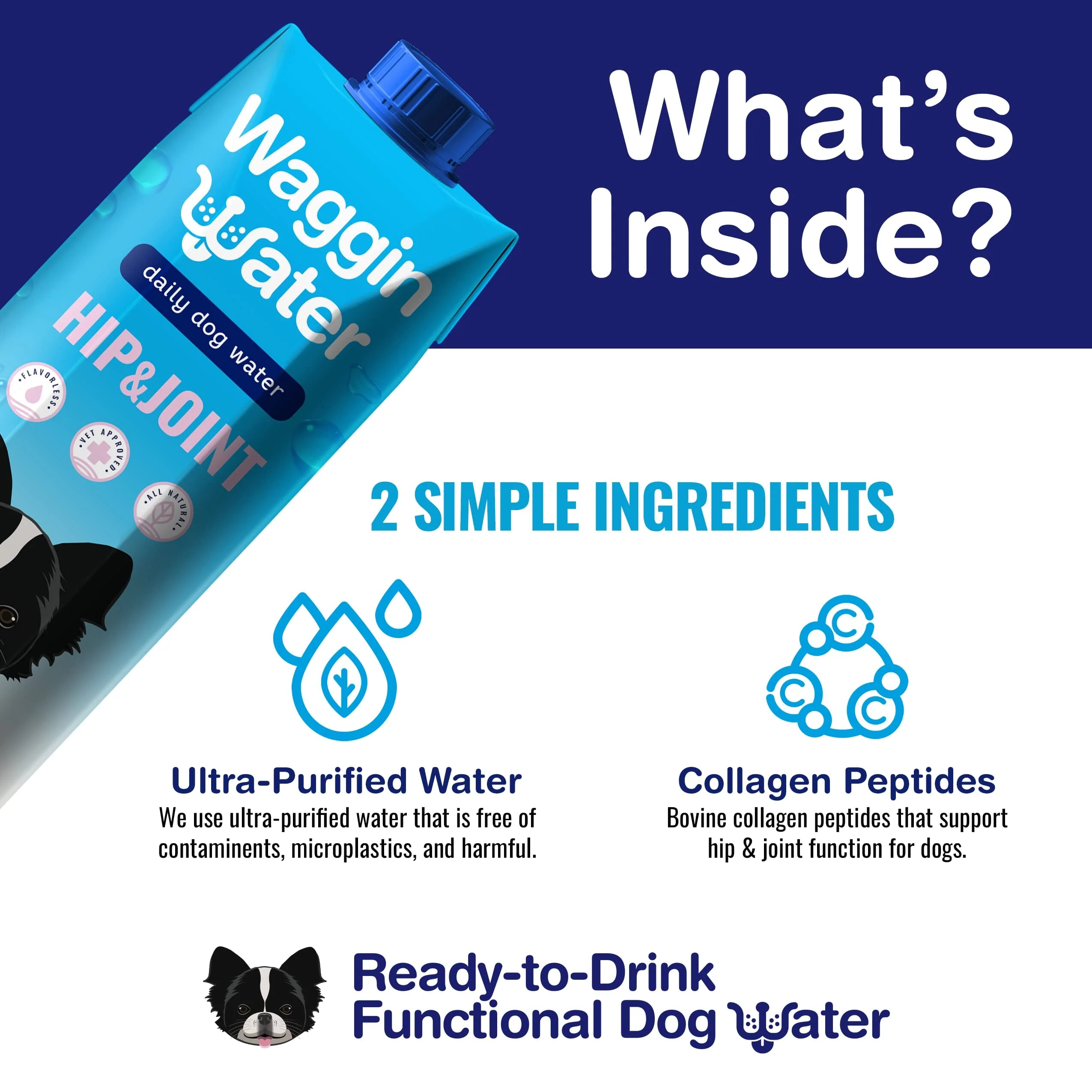 Waggin Water Daily Water Supplement for Dogs and Cats - Assorted Pack - 1 Ltr - Case of 12 - Image 4