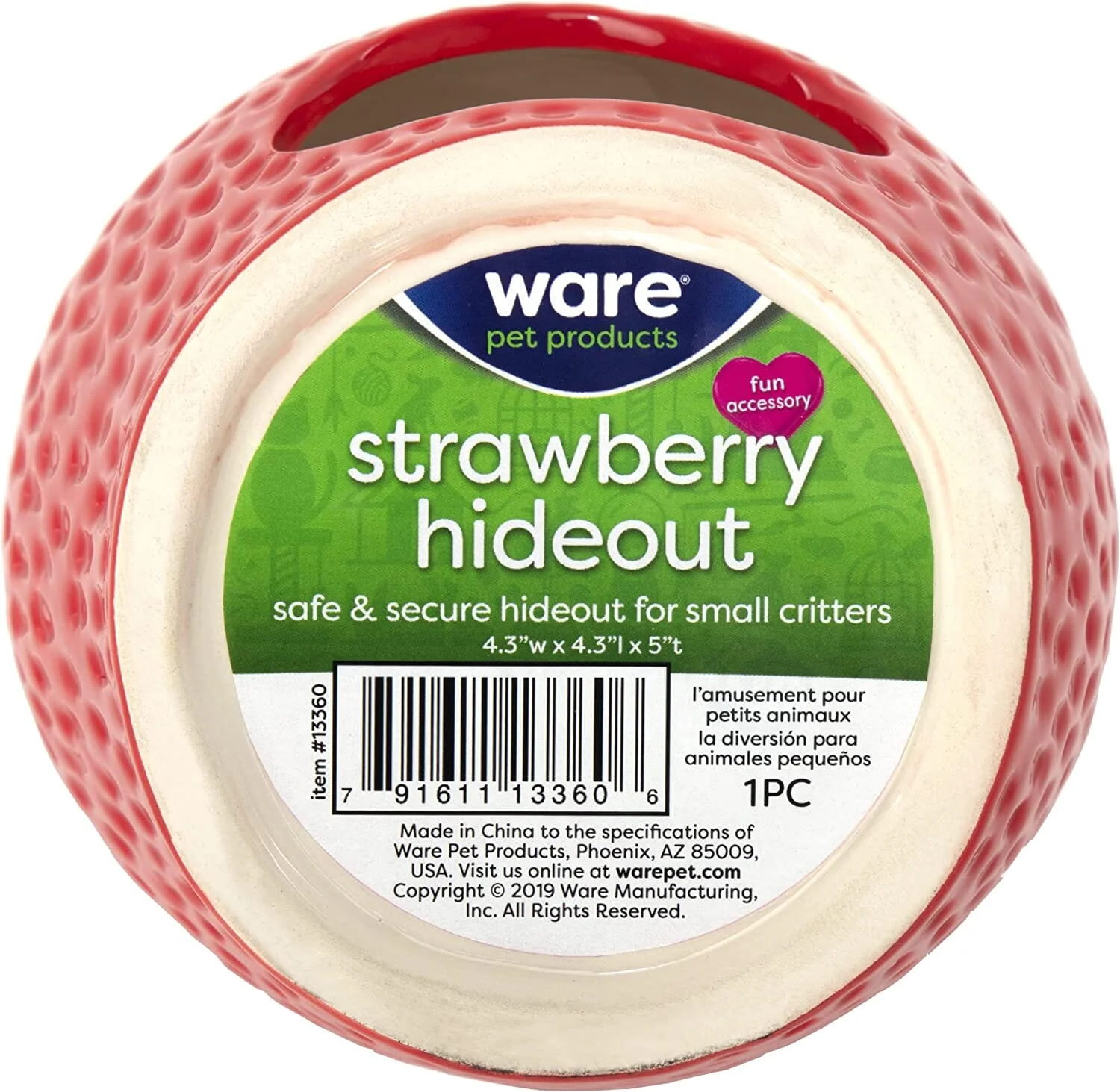 Ware Berry Hamster Hideout Small Animal Hideaway - - Image 3