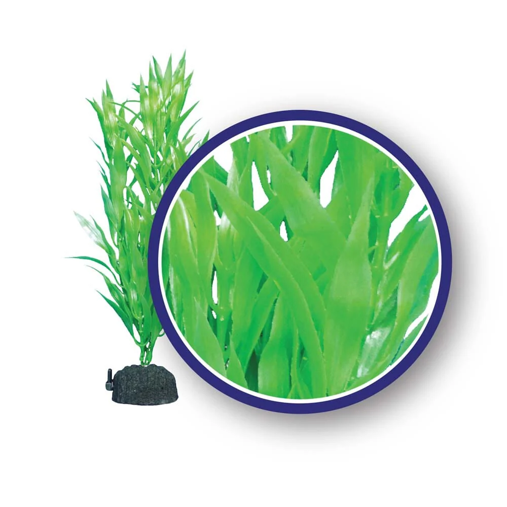 Weco Products Freshwater Series Bamboo Leaf Aquarium Plant - Green - 6 in