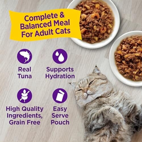 Wellness Appetizing Entrees Flaked Tuna Mackerel Shrimp Tilapia Cod Wet Cat Food Pouch - Variety Pack - 1.4 Oz - 8 Pack - Case of 3 - Image 3