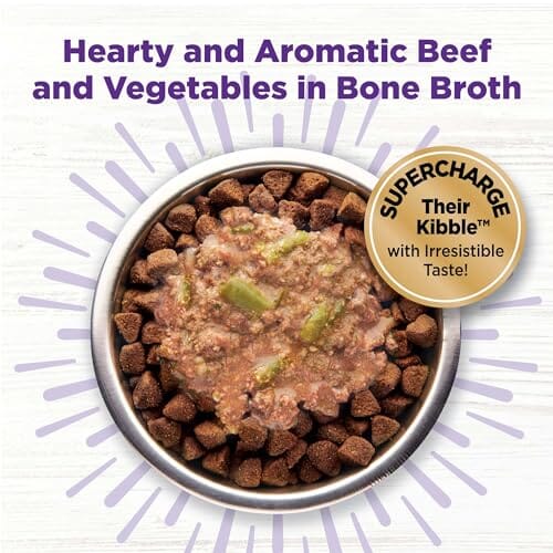 Wellness Bowl Boosters Hearty Toppers Grain-Free Beef and Green Beans in Broth Wet Dog Food Topper - 5.5 Oz - Case of 12 - Image 2