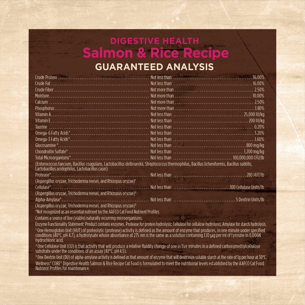 Wellness Core Digestive Health Salmon Recipe Dry Cat Food - Image 3