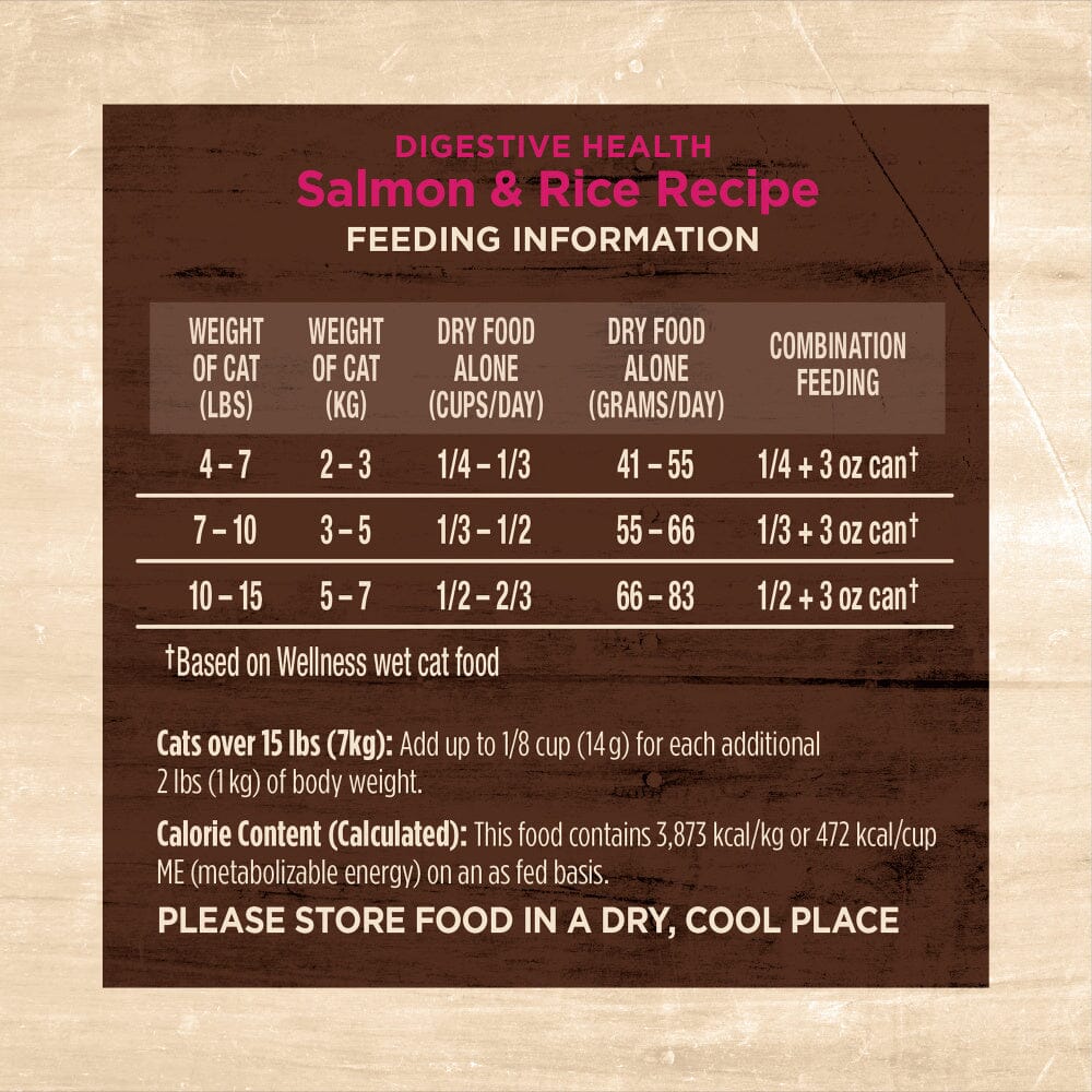 Wellness Core Digestive Health Salmon Recipe Dry Cat Food - Image 4