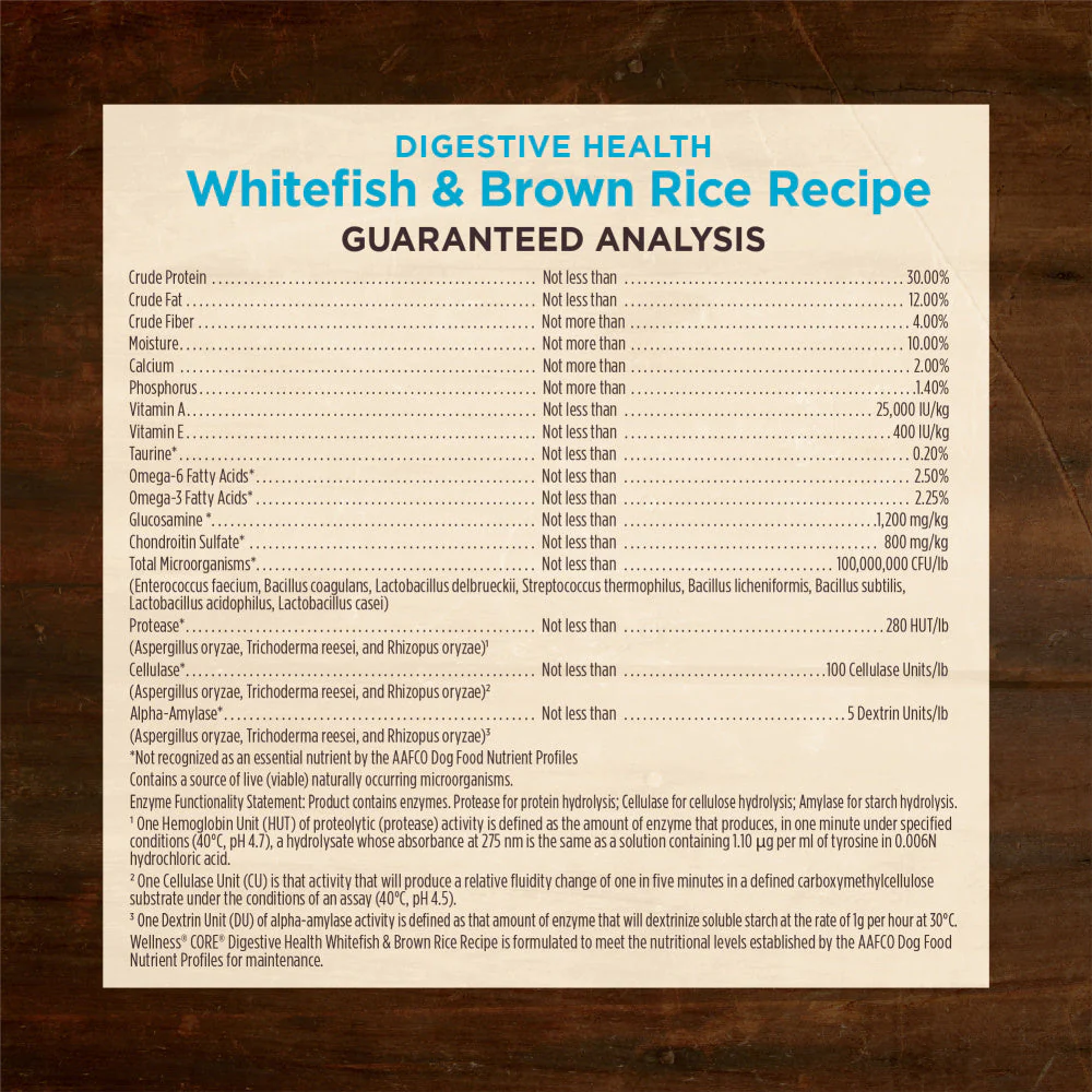 Wellness Core Digestive Health Whitefish Recipe Dry Dog Food - Image 3