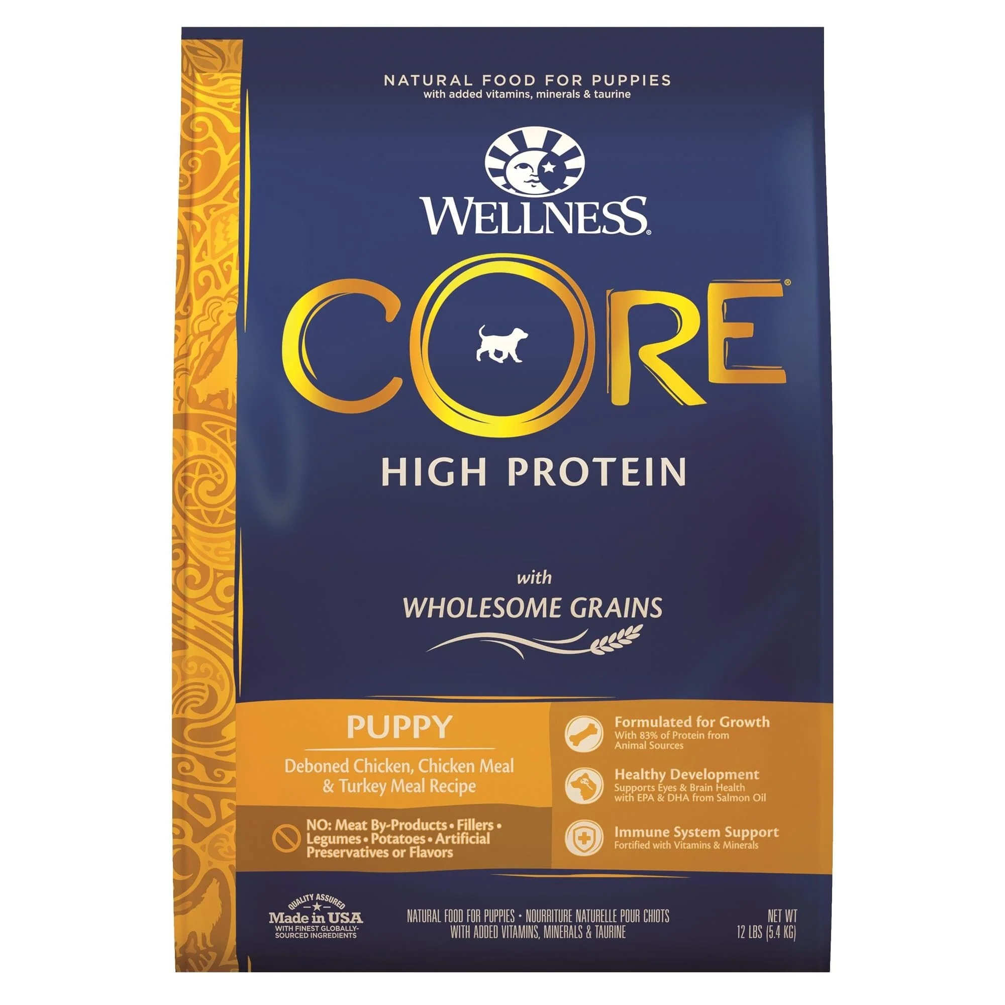 Wellness CORE High Protein Wholesome Grains Puppy Recipe Dry Dog Food