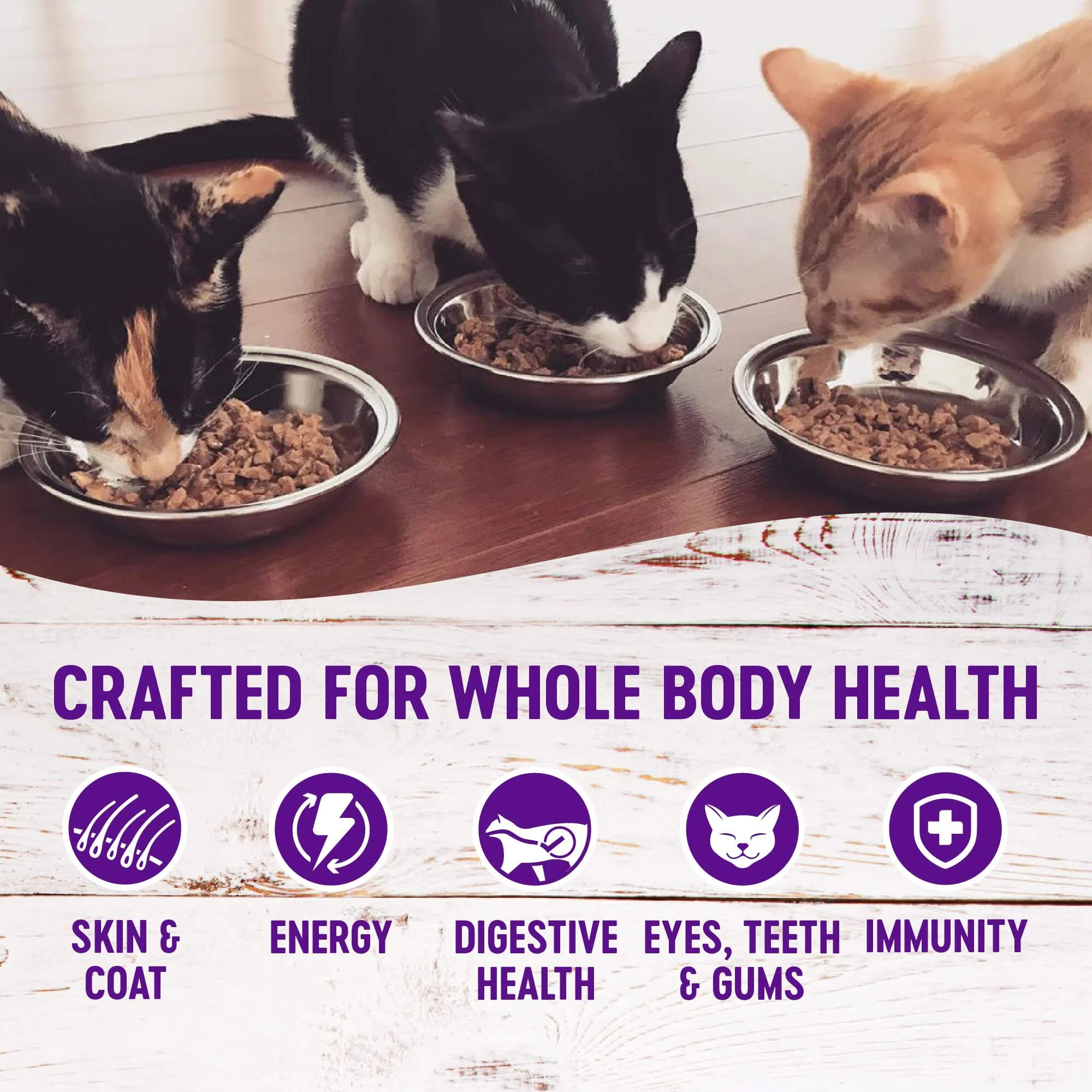Wellness Healthy Indulgence Morsels Chicken Turkey and Tuna Wet Cat Food Pouch - Variety Pack - 4 Oz - Case of 8 - 4 Pack - Image 3