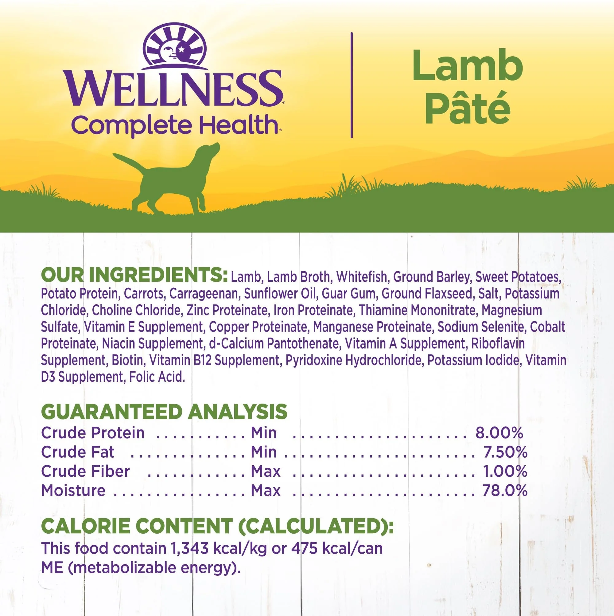 Wellness Natural Lamb and Sweet Potato Canned Dog Food - 12.5 Oz - Case of 12 - Image 5