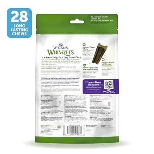 Whimzees Freshzees Oral Health Fresh Breath with Parsley Natural Dental Dog Treats - 14.81 Oz - Image 5