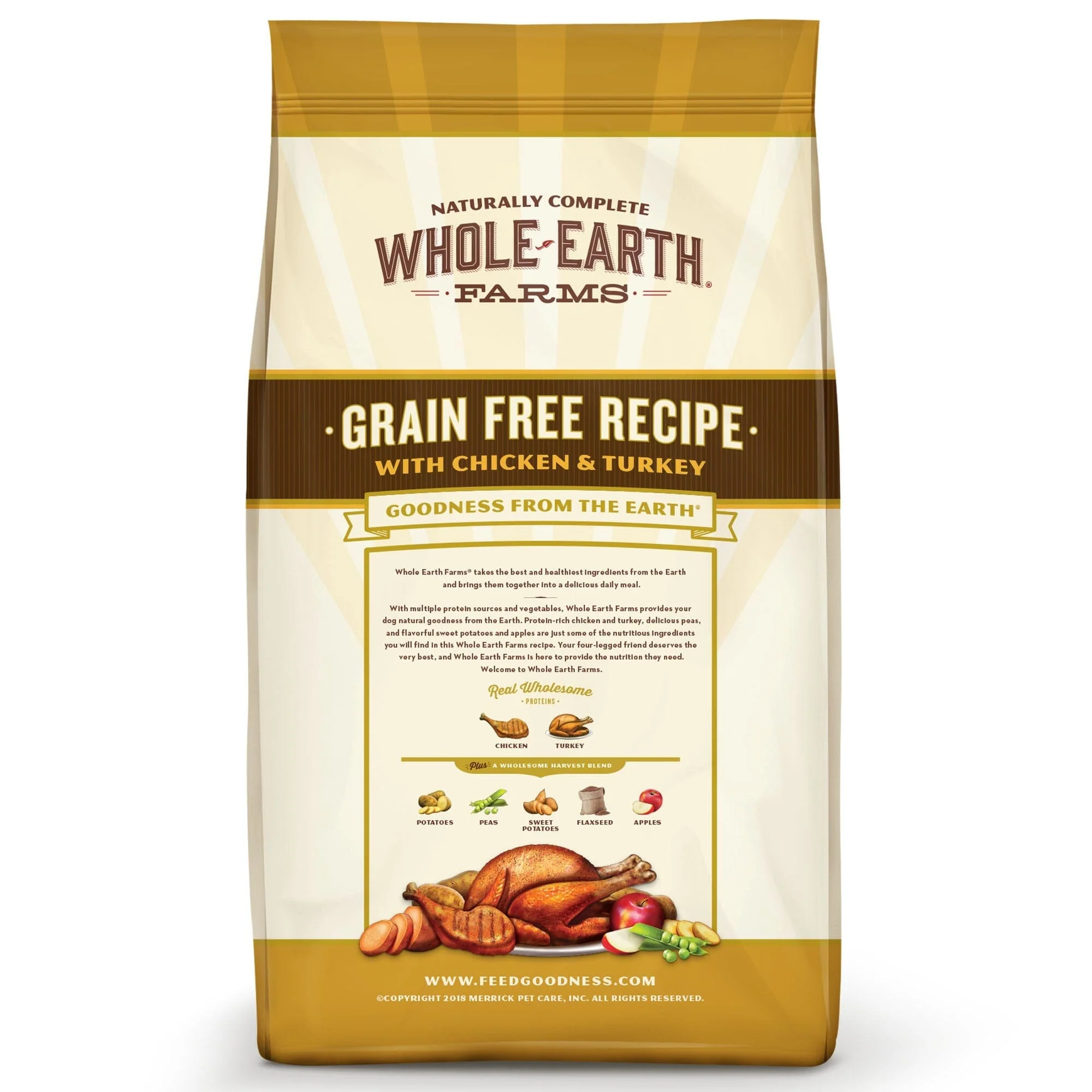 Whole Earth Farms Grain-Free Chicken and Turkey Dry Dog Food - 4 Lbs - Image 2