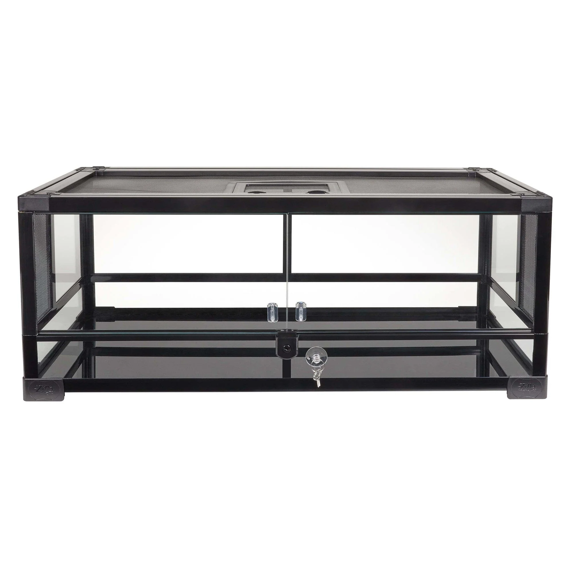 Zilla QuickBuild Swing Door Glass Terrarium Habitat with Bedding Tray