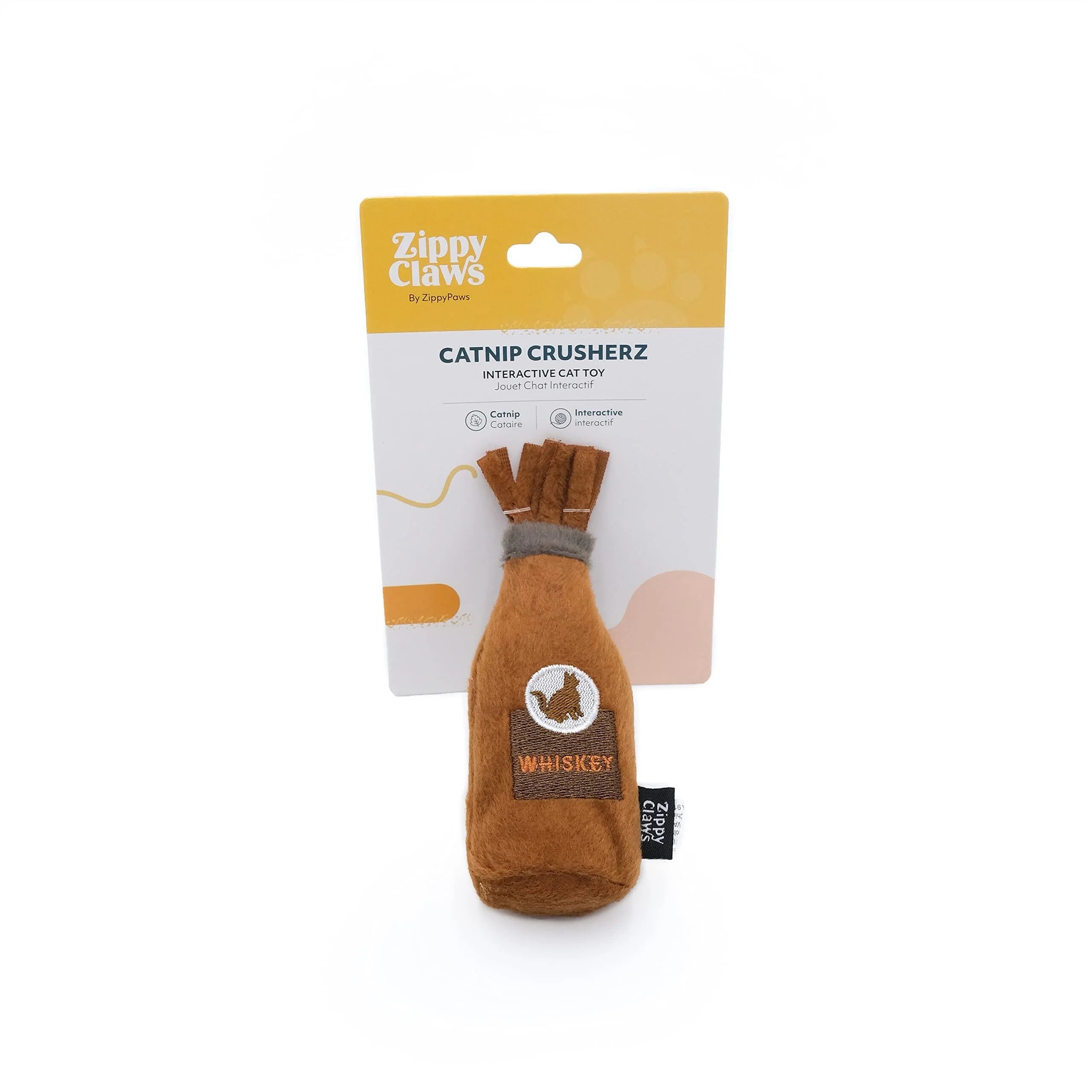 Zippy Paws Catnip Whisky Bottle Plush Catnip Cat Toy - Small - Image 3